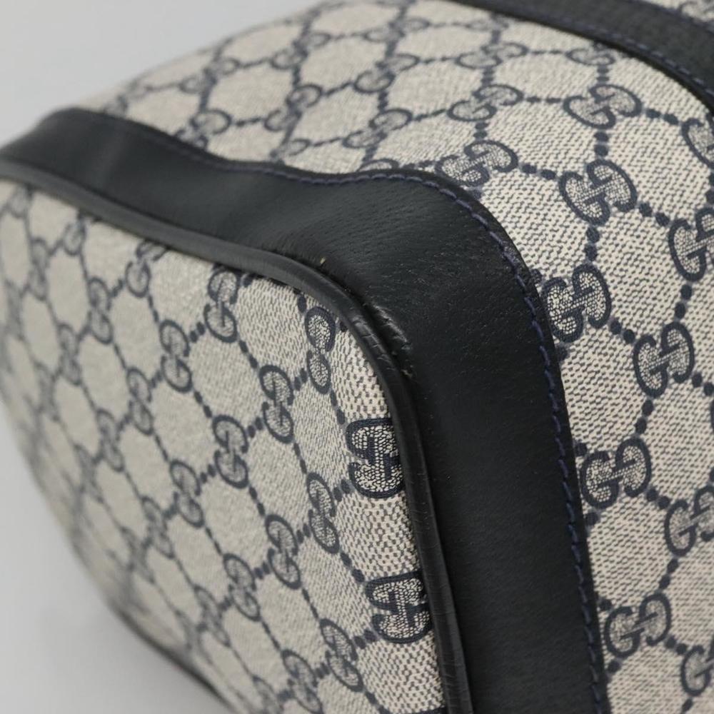 GUCCI GG Supreme Hand Bag PVC Navy Gold 02 468 39 Auth 131012 - Picture 14 of 16